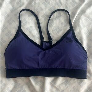 Nike Purple and Black Sports Bra for Active Comfort